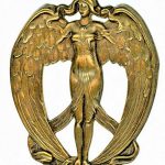 One Pierced Brass Angel Button