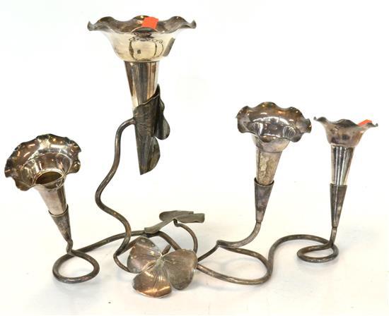 Art Nouveau Silver Plated Epergne