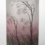 Daum vase 'Windswept trees in wind and rain'