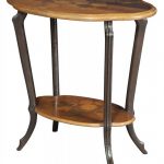 Emile Gallé Art Nouveau Carved and Marquetry Inlaid Fruitwood Two Tier Side Table Circa 1905