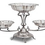 AN ART NOUVEAU SILVER EPERGNE by H.Atkins, Sheffield 1907