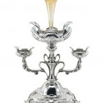 An Art Nouveau silver centerpiece epergne, Mappin & Webb Ltd, London, 1903