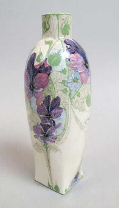 Rozenburg Eggshell Porcelain Art Nouveau Vase