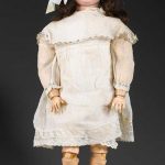 GEBRUDER HEUBACH 5780 SANTA BISQUE HEAD DOLL, CIRCA 1910