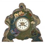 Rozenburg Jugendstil Polychrome Decorated Glazed Pottery Mantel Clock