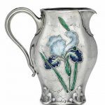 AN AMERICAN SILVER AND ENAMELED PITCHER MARK OF GORHAM MFG. CO., PROVIDENCE, 1897