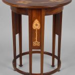 Two mahogany side tables