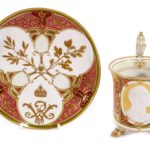 'A Berlin portrait cabinet cup and saucer, circa 1900