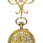 Art Nouveau Ulysse Nardin diamond and 18k yellow gold