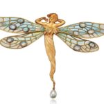 ART NOUVEAU OPAL, ENAMEL AND PEARL PENDANT / BROOCH, MASRIERA Y CARRERAS