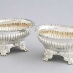 Pair of Edwardian Silver Oval Salt Cellars